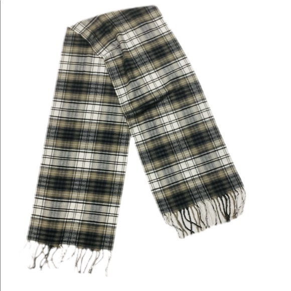 Steve Madden Acrylic men’s Brown Medium Weight checkered Flannel Scarf - Picture 1 of 7